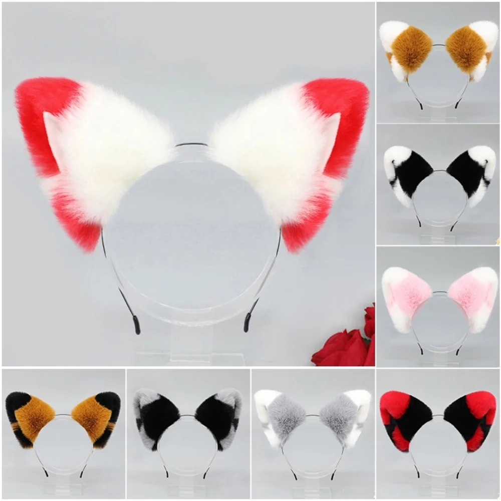 ที่คาดผมหูแมวแบบอนิเมะน่ารัก ขนปุย สำหรับผู้หญิง ชุดฮาโลวีน แฟชั่นงานปาร์ตี้ คอสเพลย์สำหรับผู้หญิง