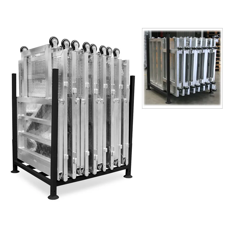 【Wholesale Price】Time Saving Forklift Pallet Jack Accessible Stackable Frame Removable Casters Flexible Movement Crowd Control S