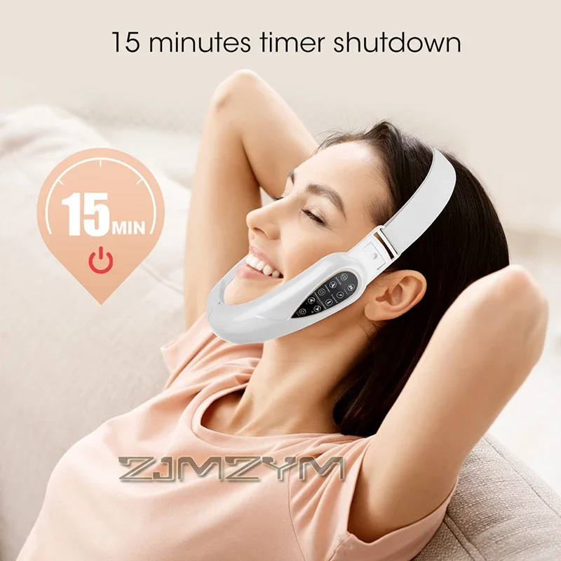 EMS Vibration Face Slimmer Smart V Face Remote Control Five Modes Massage Beauty Instrument Facial Lifting Device