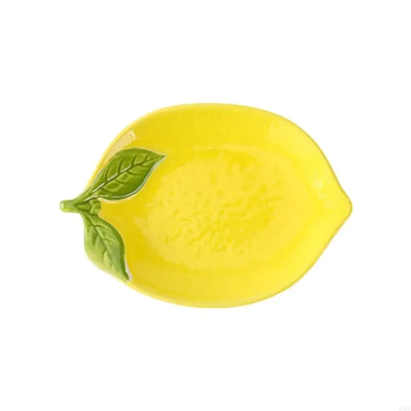 37ME Creative Ceramic Lemon Spoon Rest Salad Plate For Kitchen Counter And Stove Top