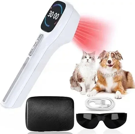 Handheld Cold Red Infrared Light Lamp Humans/Pets Veterinary Instrument 5/10/15/20 Timer Adjustable 4 x 808nm+14 x 650nm Jointfa