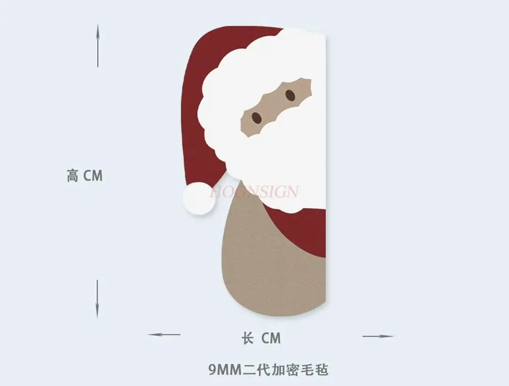 Autocollants muraux en feutre du père noël, 1 pièce, décoration murale culturelle pour salle de classe, décoration sur le thème de noël, mur photo