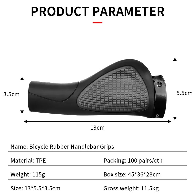 Ergonomic Shockproof Road Bicycle Handlebar Grips Anti-slip Silicone MTB Grips Comfortable Bike Handlebar