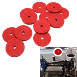 12 Pcs Sewing Machine Parts Spool Pin Red Felt Pads Crafts For Singer Sewing Machines Accessories Wholesale High Quality