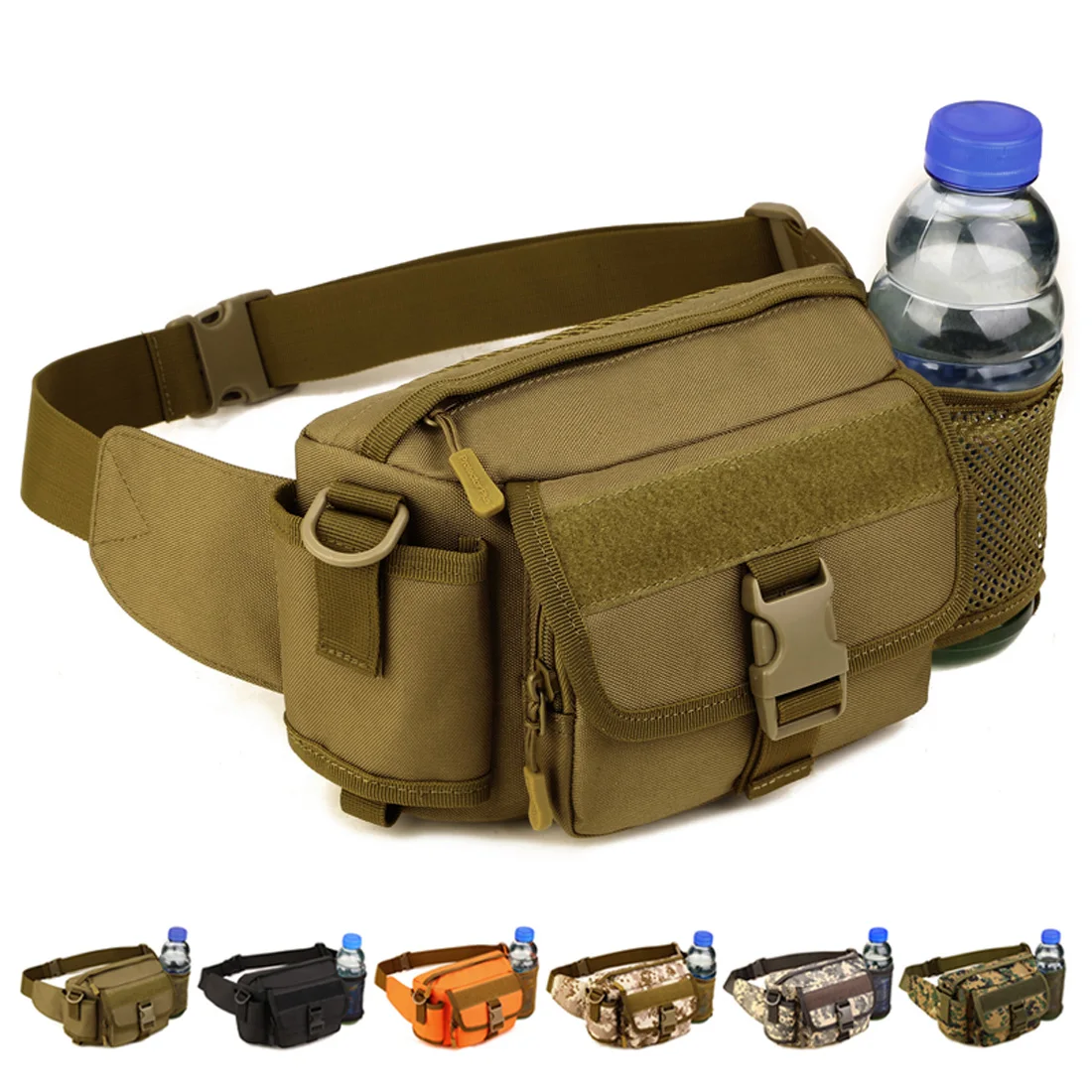 

Men Waist Fanny Pack Shoulder Cross body Chest Bag Travel Hiking Climb Water Bottle Nylon Messenger Hip Bum Belt Bags