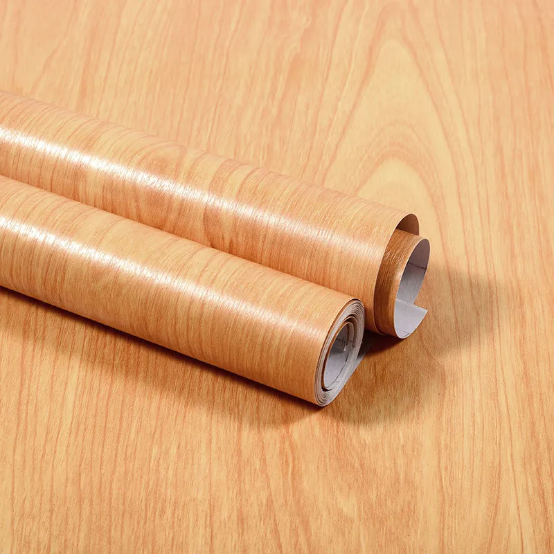 PVC Waterproof Self Adhesive Wallpaper Roll Furniture Cabinets Vinyl Decorative Film Wood Grain Stickers For Diy Home Decor image 3