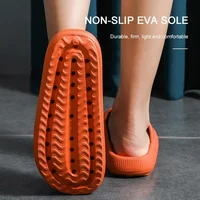 EVA Thick Sole 4cm Bathroom Slippers Cloud-Like Comfort Home Use Couple Height Increasing Indoor Solid Color Summer Sandals - Image 5