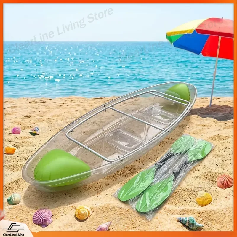 2pcs Transparent Polycarbonate Boat Model Mini Clear Plastic Ship DIY Craft Decoration Aquarium Ornament Creative Home Decor