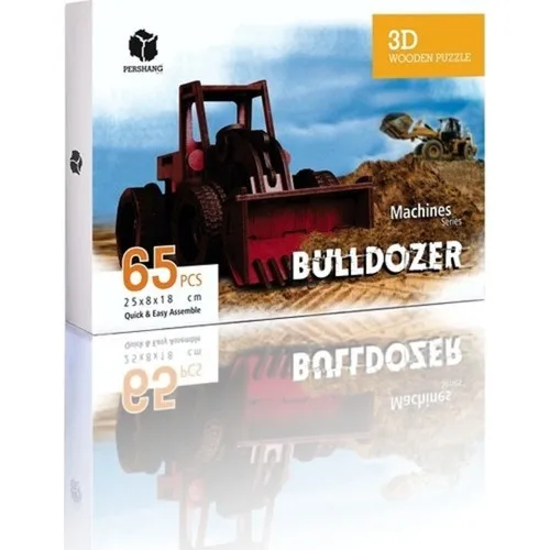 Pershang Bulldozer 65 pezzi Puzzle 3D in legno