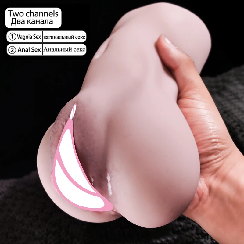 Realistic Vaginal Pocket Pussy Anal Soft Silicone Ass Sex Tool Sex Toys for Men 3D Artificial Vagina Adult Male Masturbators Cup