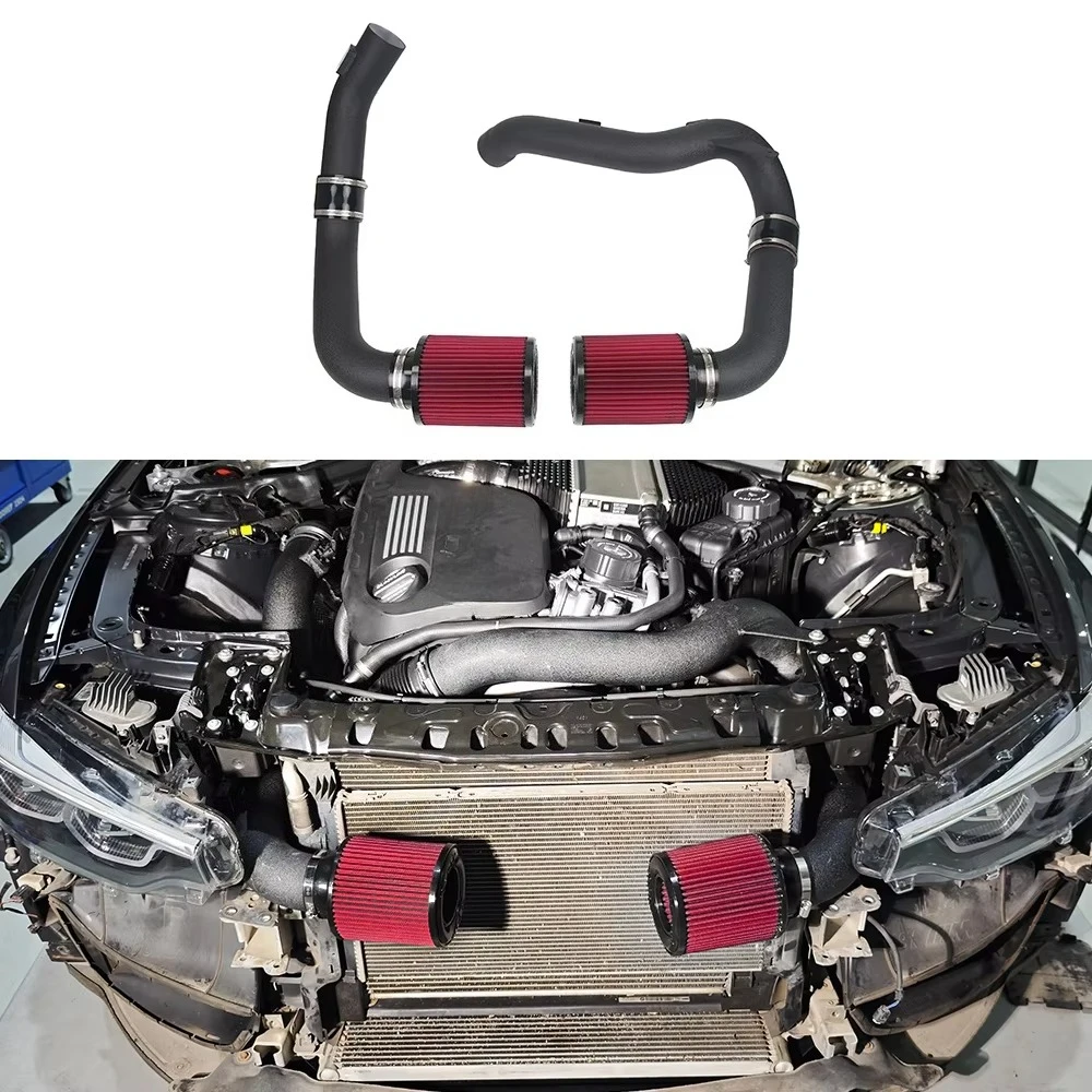 For 2015-2020 bm-w S55 F80 M3 F82 M4 F87 M2C S55 3.0T V2 Front Mount Aluminum Cold Air Intake Kit New Condition STOCK