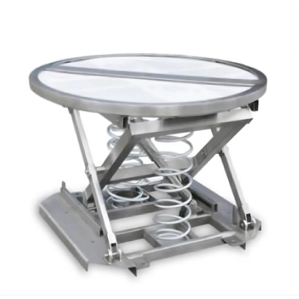 #2 Ton Portable Stainless Steel Scissor Lift Table No Electric Power Spring Lifting Platform
