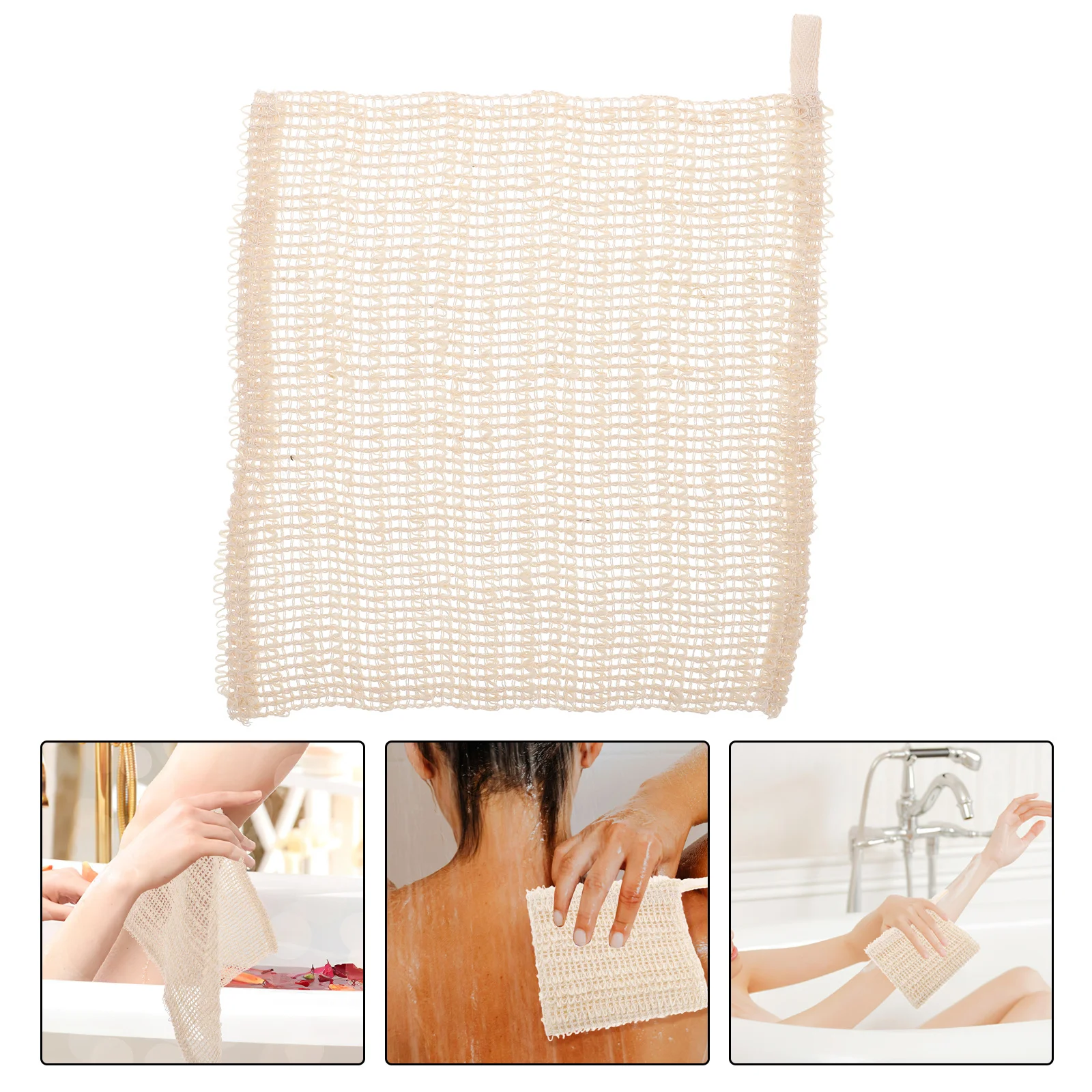 

5Pcs Cotton Linen Bathing Towels Shower Scrubbers Remove Oil Dust Exfoliating Body Massage Towel Bathing Towel