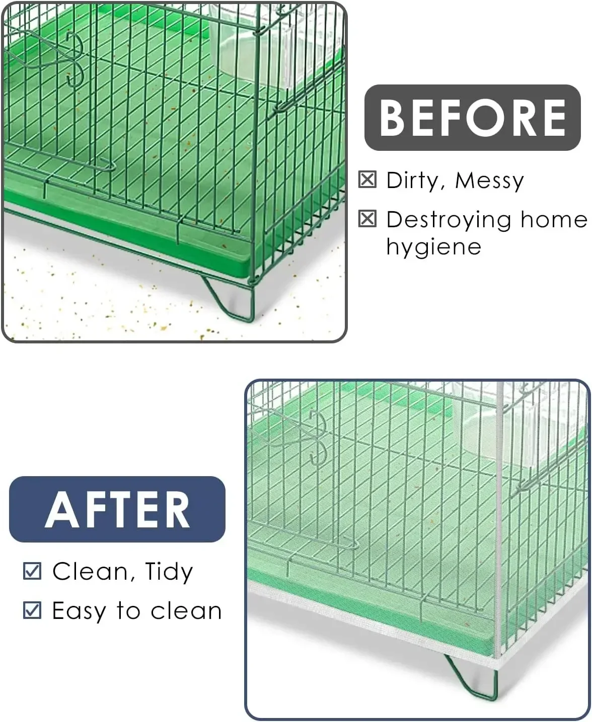 Mesh Bird Cage Cover Shell Skirt Net Easy Cleaning Catcher Guard Bird Cage Stretchy Mesh Parrot Bird Cage Net Jaula Para Pajaros