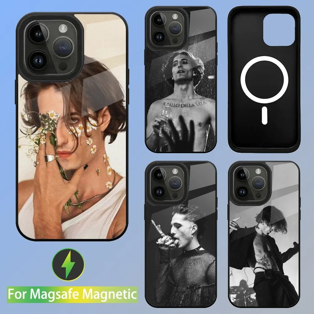 Damiano David Singer Phone Case For iPhone 15,14,13,12,11,Plus,Pro,Max Mini Magsafe Magnetic Wireless Charging