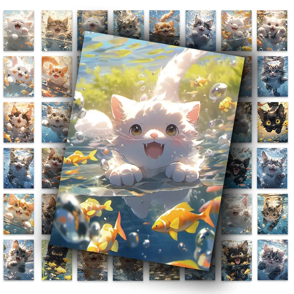 10/30/50pcs Kawaii Anime Gatto Animale Adesivi Creativo Carino Graffiti Decalcomanie FAI DA TE Bagagli di Skateboard Telefono Adesivo Per Auto Divertimento per il Regalo