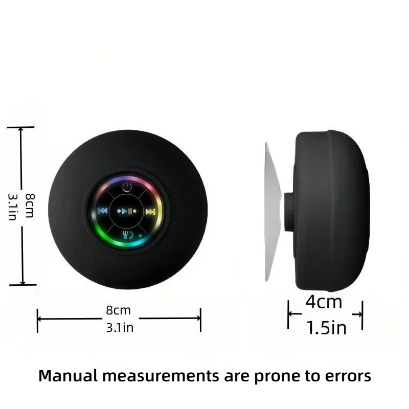 Bathroom Pool Beach Car Phone For Loudspeaker Bluetooth Speaker Mini Shower Subwoofer Waterproof Handsfree With Suction Cup Mic