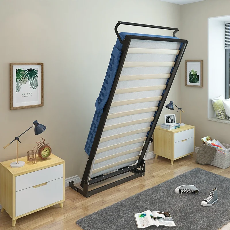 

Invisible bed foldable bed does not require a box to flip over. Hidden bedwith upper and lower flip over walls. Murphy