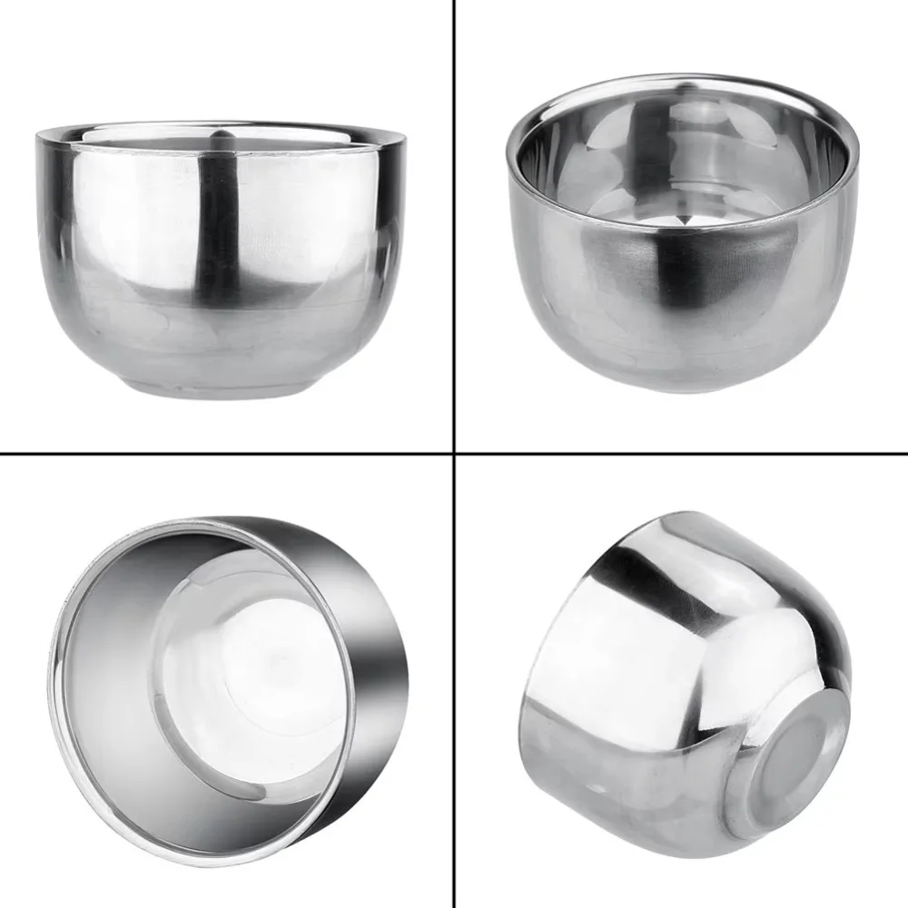 Multi-function 100/150 ML Stainless Steel Cup Thicken Smooth Espresso Coffee Cup Double Layer Shaving Mug