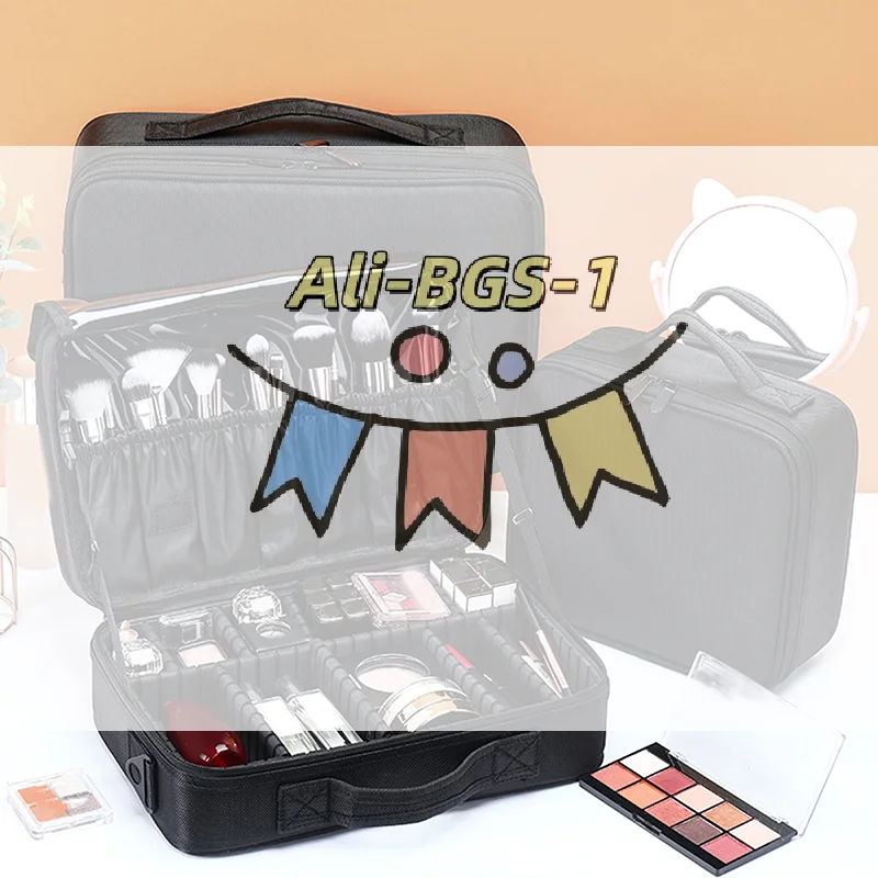 

Профессиональный футляр для визажиста, портативный органайзер большой емкости с регулируемыми разделителями для косметики и инструментов для ногтей