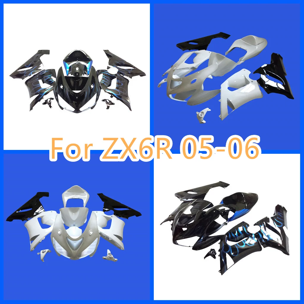 

Prime Motorcycle Fairings Kit for Kawasaki ZX 6R 05 06 ZX-6R 2005 2006 ZX6R Sportbike Body Rebuild Street Sport Bodywork Parts