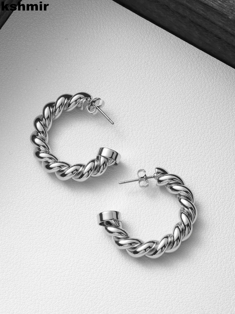 

kshmir Geometric metal round ring earrings fashion exquisite women's earrings, women's accessories gift