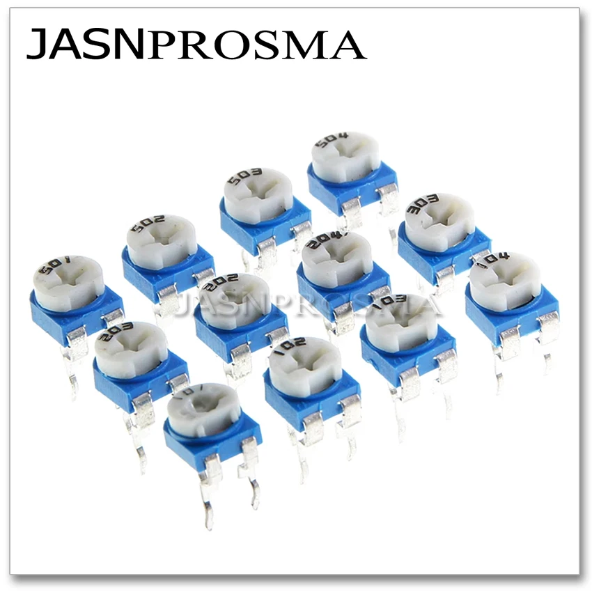 JASNPROSMA RM065 500 STKS 100 K 200 K 500 K 104 204 504 RM-065 WH06-2 Trimpot Trimmer Potentiometer Variabele verstelbare Weerstand OHM