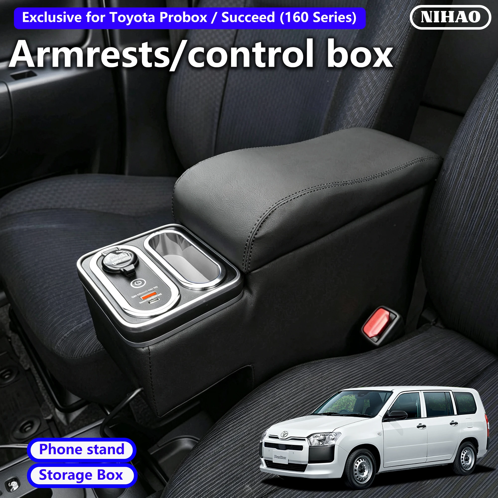 for-toyota-probox-succeed-compatible-armrest-console-box-probox-160-series-august-2014~-center-console-storage-armrest