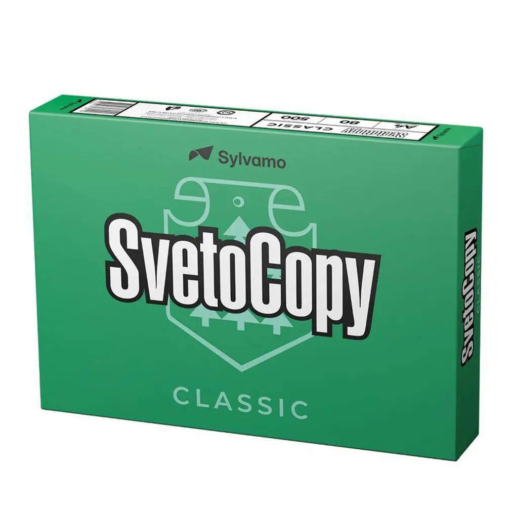 Papel svetocopy "clássico" a4, 80g/m2, 500l., 146% (5 pacotes de 500 folhas) copiadora papelaria cópia papel