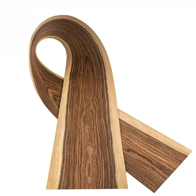 0.5mm Natural Rosewood Veneer with White Edge Wood Sheets for Tabletop Furniture DIY Supply Doors Decor Panels Veneer L:200x22cm
