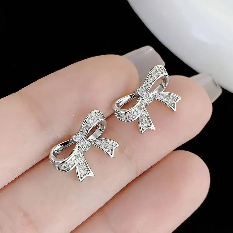 Bluetooth Headset Detachable Wireless Earphone Lovely Decor for Girls Daily Wear Clip-on Rhinestone Butterfly