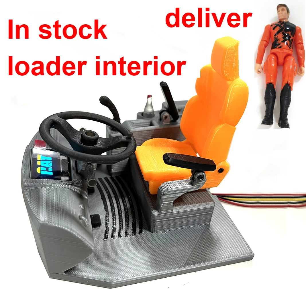 Interior 1/14 Hydraulic Loader Model Cab with Display Forklift Model Decorative Seat