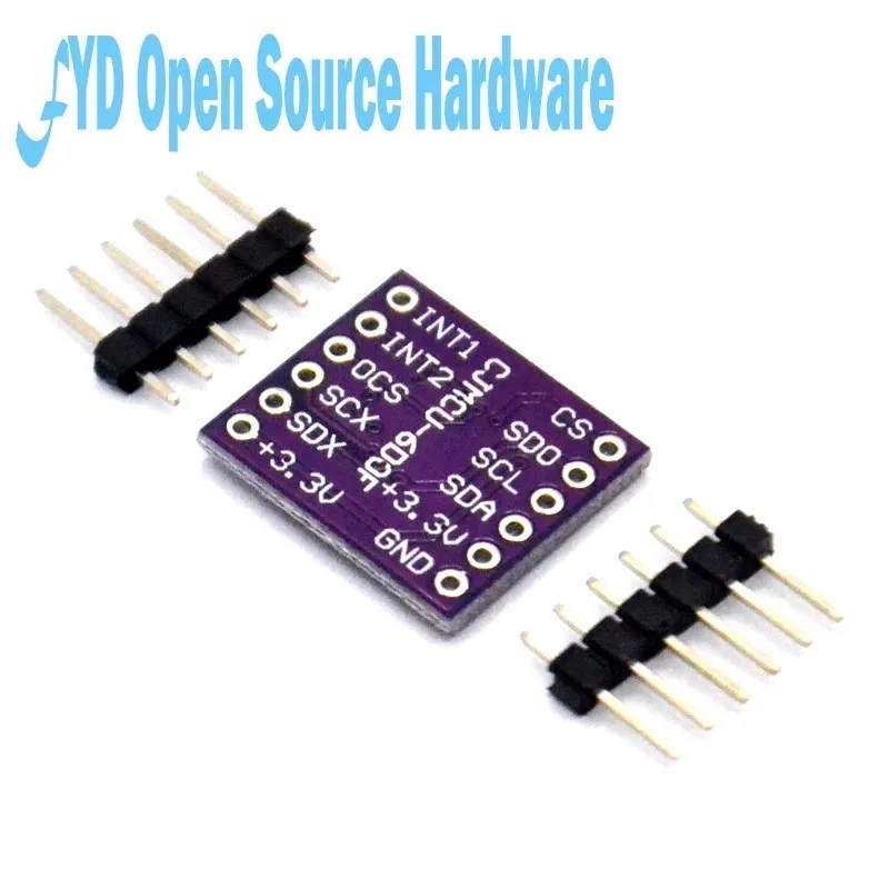 MCU-633 LSM6DSO 6DOF LSM6DSM modulo sensore di assetto giroscopio accelerometro 3D 3.3V SPI IIC I2C MIPI I3C SM interfaccia seriale