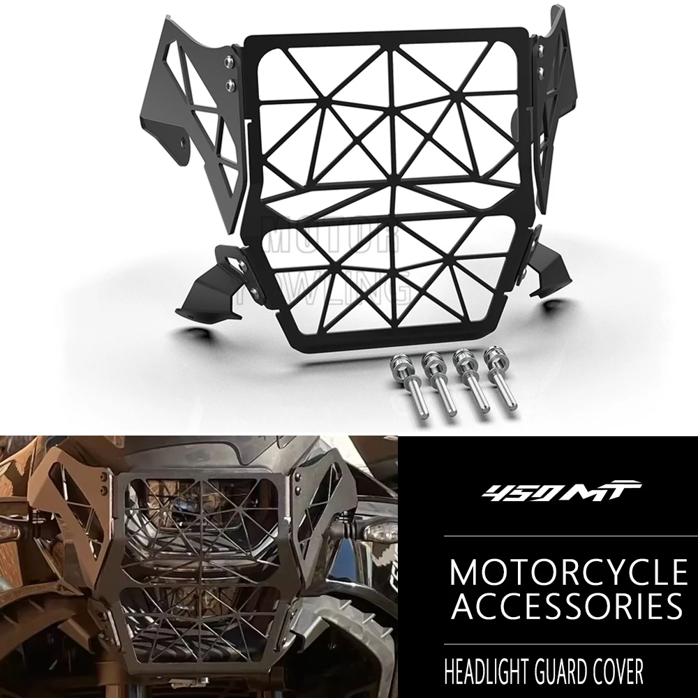

Motorcycle Headlight Guard Head Light Headlamp Cover Protection For CFMOTO 450MT CF-MOTO IBEX 450 MT MT450 Front Light Protector