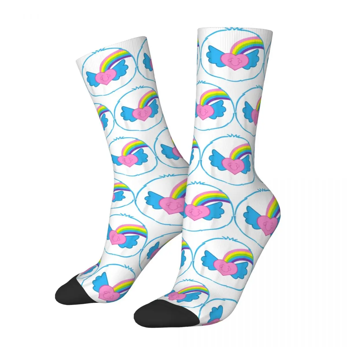 

Autumn Winter Cool Men's Women's Care Bears Dream Bright Belly Socks Non-slip Basketball Socks