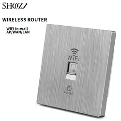 WIFI Router 300Mbps Wireless repeater extender 220V power AP Relay Smart 2.4Ghz  In Wall Routers Embedded Panel  rj45