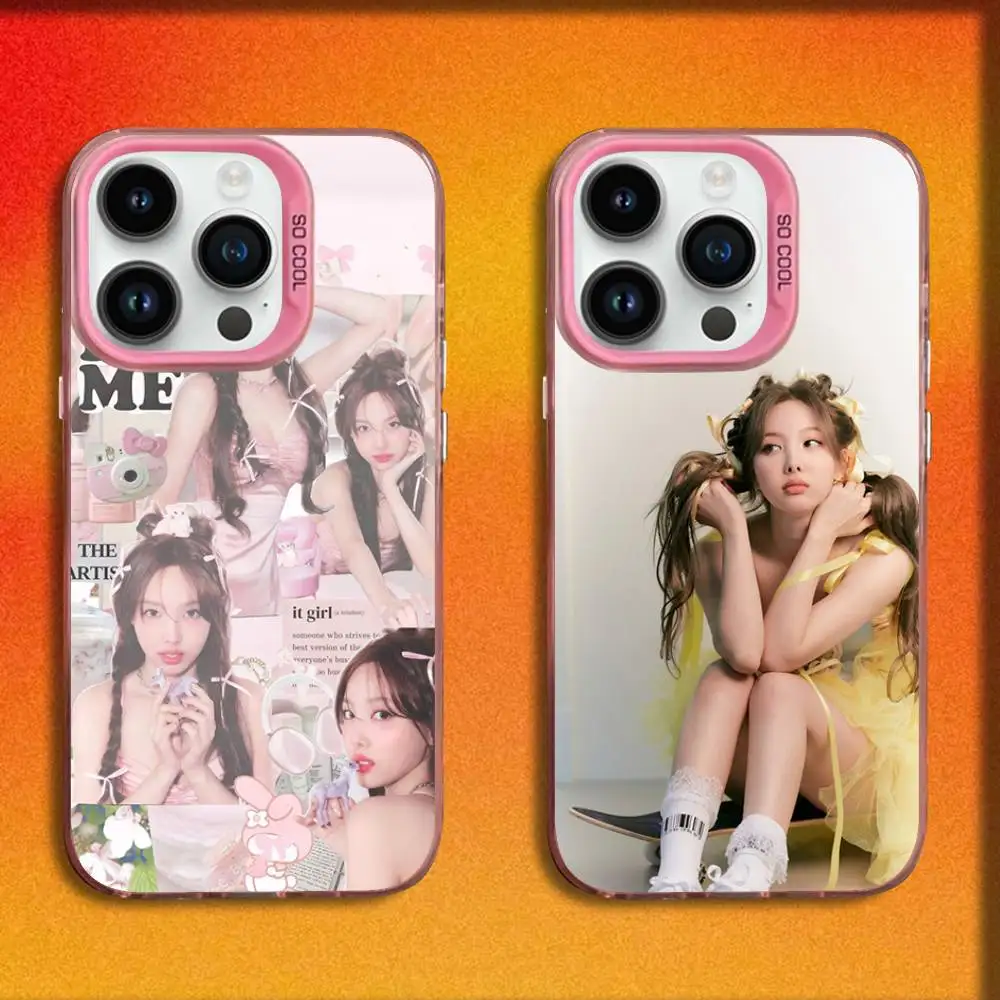 

Korean Singer N-Nayeon GIRL Phone Case For iPhone 16,15,14,13,12,11,Mini,Pro,E,MAX Pink Candy Matte Shockproof Cover
