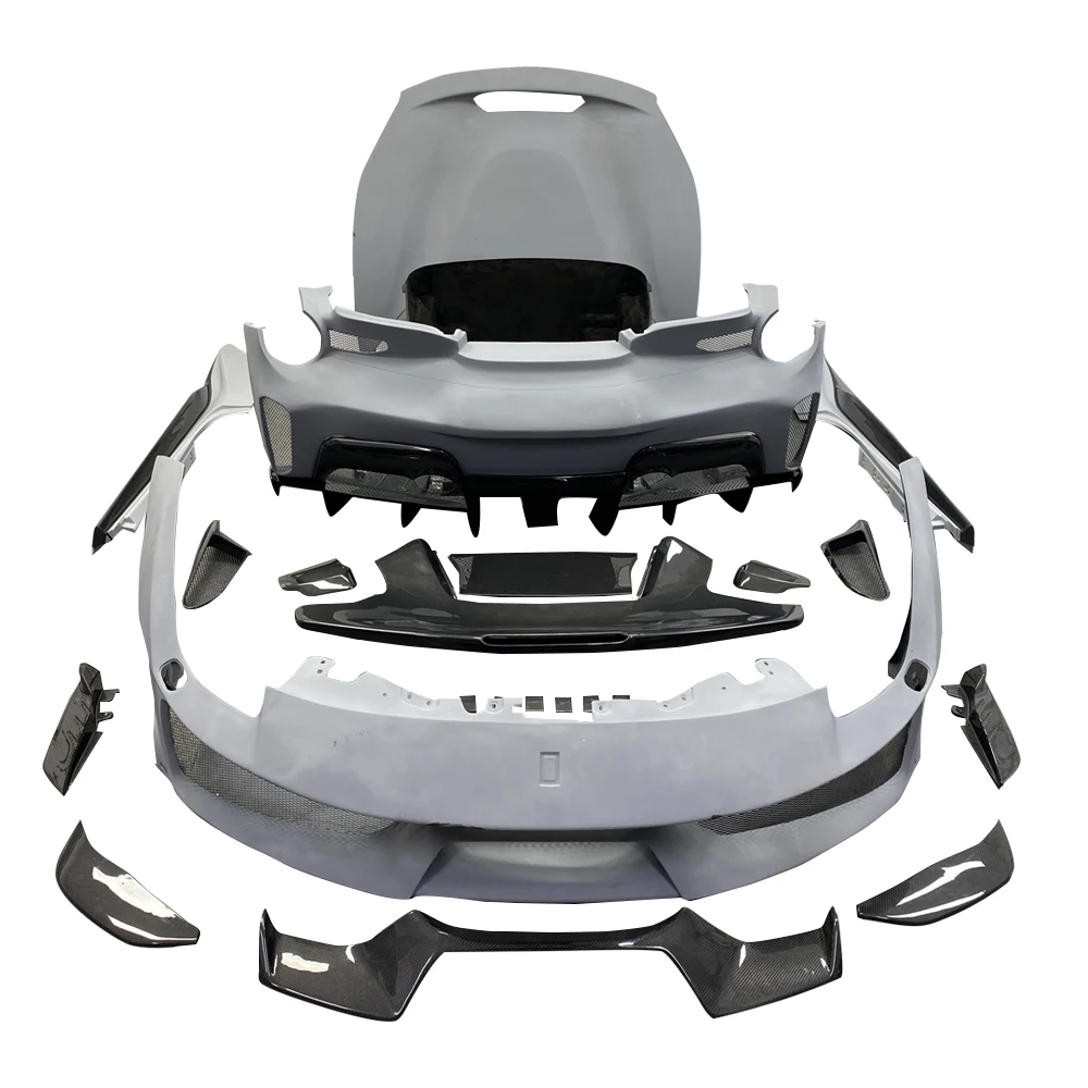 High Quality Bodykit PISTA Style Carbon Fiber Body Kit Bumper Spoiler Trunk Accessories Bodykit for Ferrari 488GTB