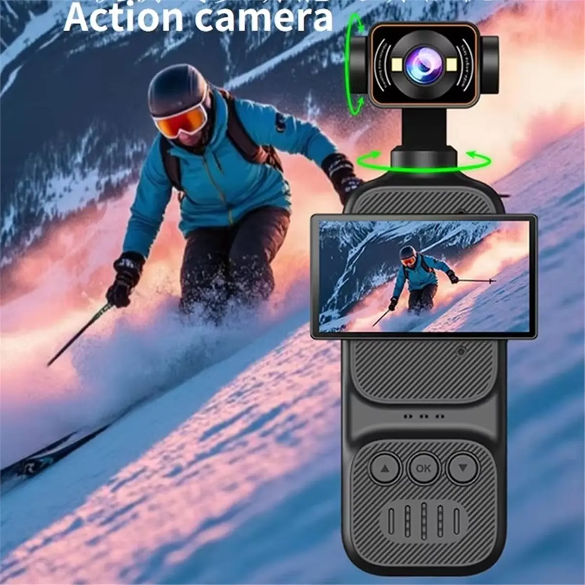 Multifunctional Pocket Camera with High-Definition Anti Shake VLOG Outdoor Handheld Sports Camera Recorder