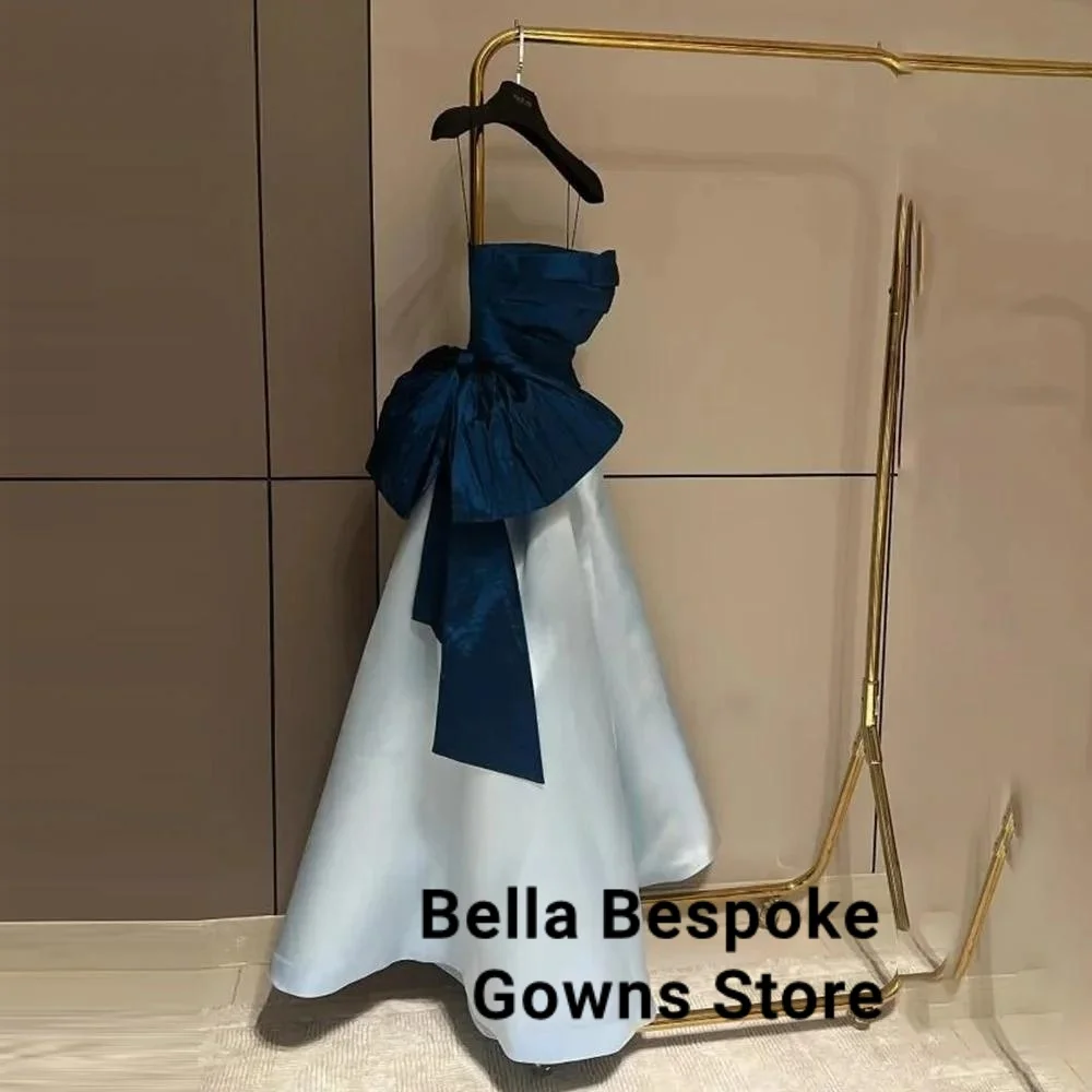 

A Line Evening Dress 2 Colors Pleats Party Dress Strapless Celebrity Dress for Arabic Women vestidos de fiesta Customized