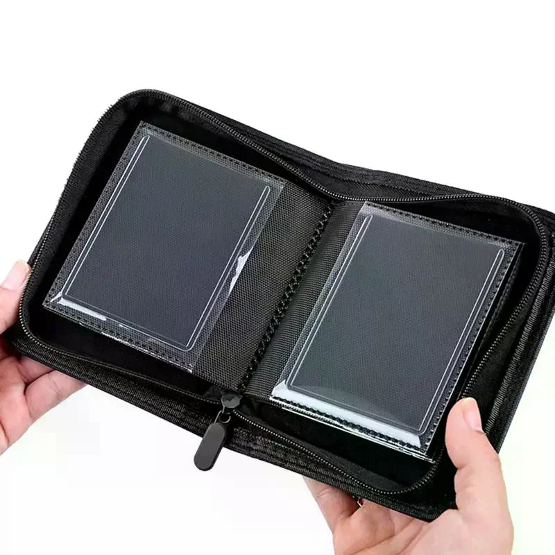 Waterproof PU Leather Side Load Zipper Card Binder 40 Slots Album For 3x4 TCG Game Sport Cards Storage Bag view 3