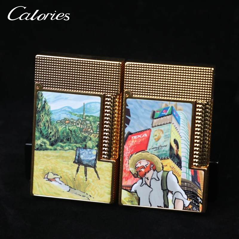 

Калории, новая окрашенная надувная зажигалка с алоэдом, латунная боковая раздвижная шлифовальная машина, инструмент для освещения сигарет, деловой мужской подарок