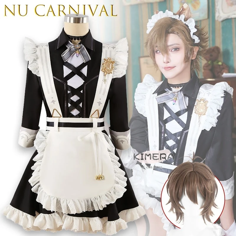 

Halloween Costumes Anime Game NU Carnival Eid Ide Yumemi anime maid dress set sweet Accessories Adults