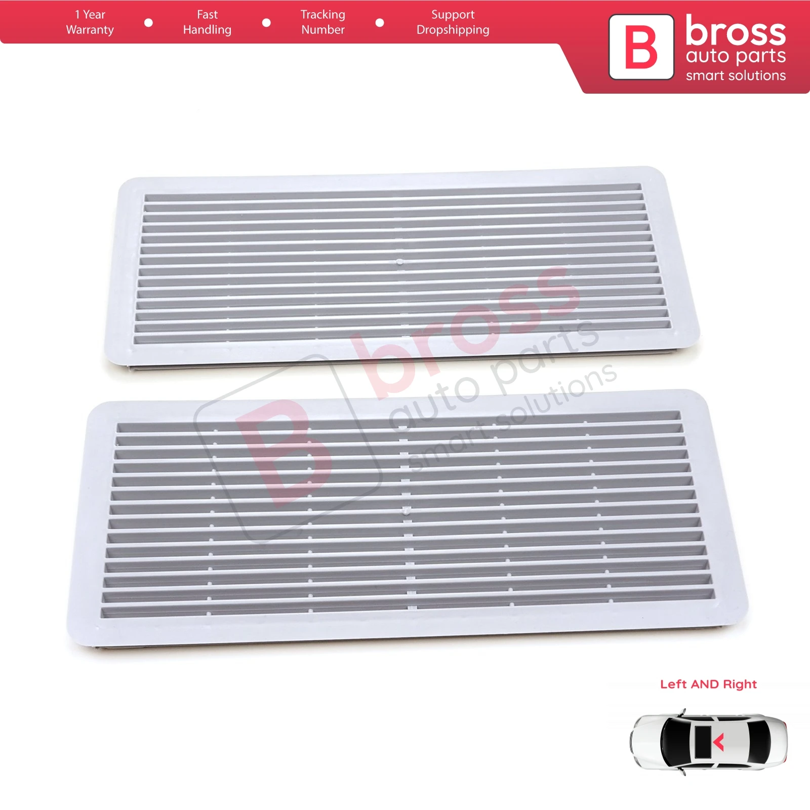 BSR632-1 Sunroof Panel Grille Vent Screen Cover Set A2117840644 GRAY for Mercedes W203 W208 W209 W210 W211 W215 W219 W220 W240