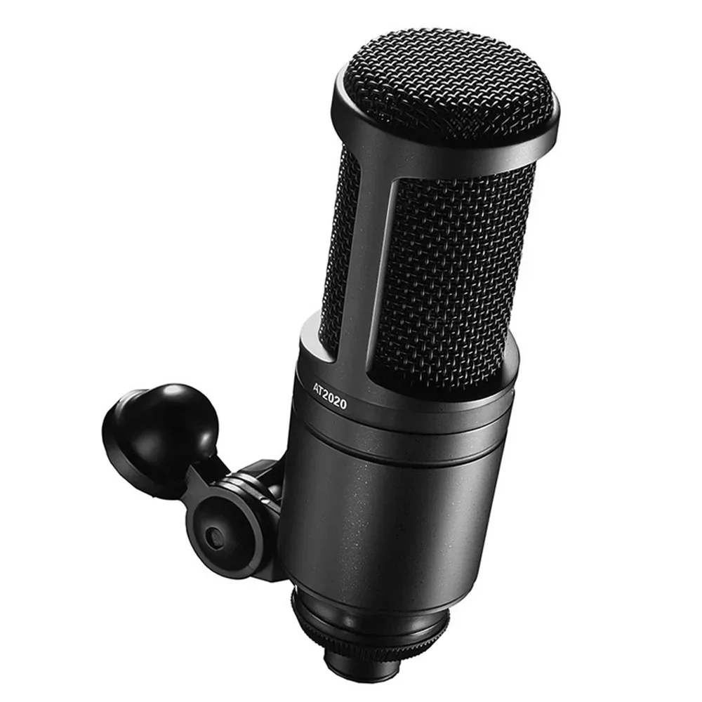 AT2020 Professional Audio Wired Cardioid Condenser Microphone for Vocal Condenser Pro Studio Live Recording