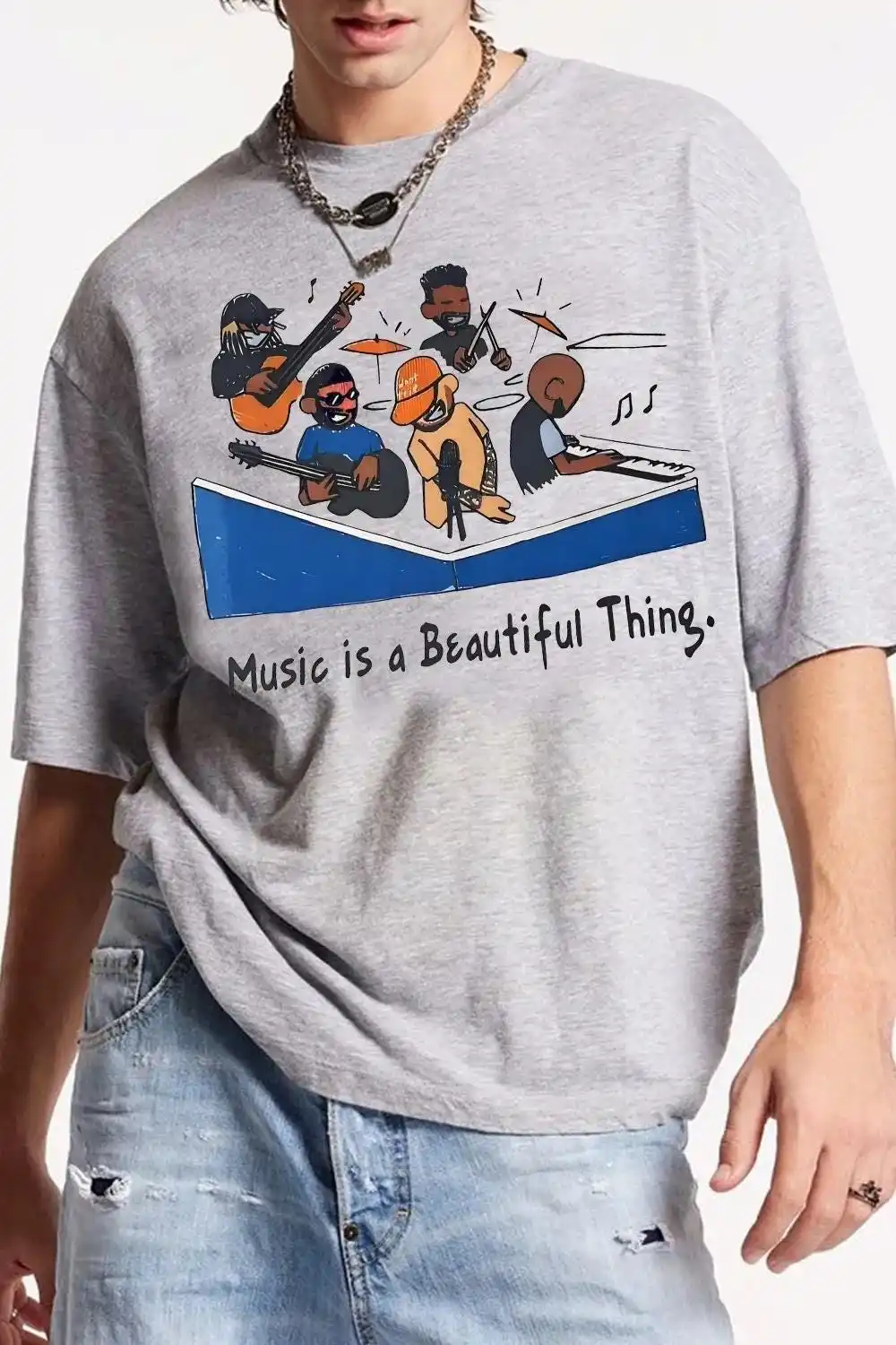 Mac Tiny Desk Concert Shirt, Music Is A Beautiful Thing Tee, Hip Hop Tribute Graphic, Aesthetic Rapper Top Lofi Chill Vibe Merch