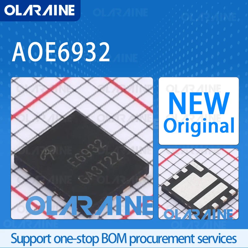 

1/5/10Pcs AOE6932 DFN-8 original 100% New ic chip MOSFETs 1 N-channel (Vdss)30V (RDS(on)) 8mΩ@4.5V,20A