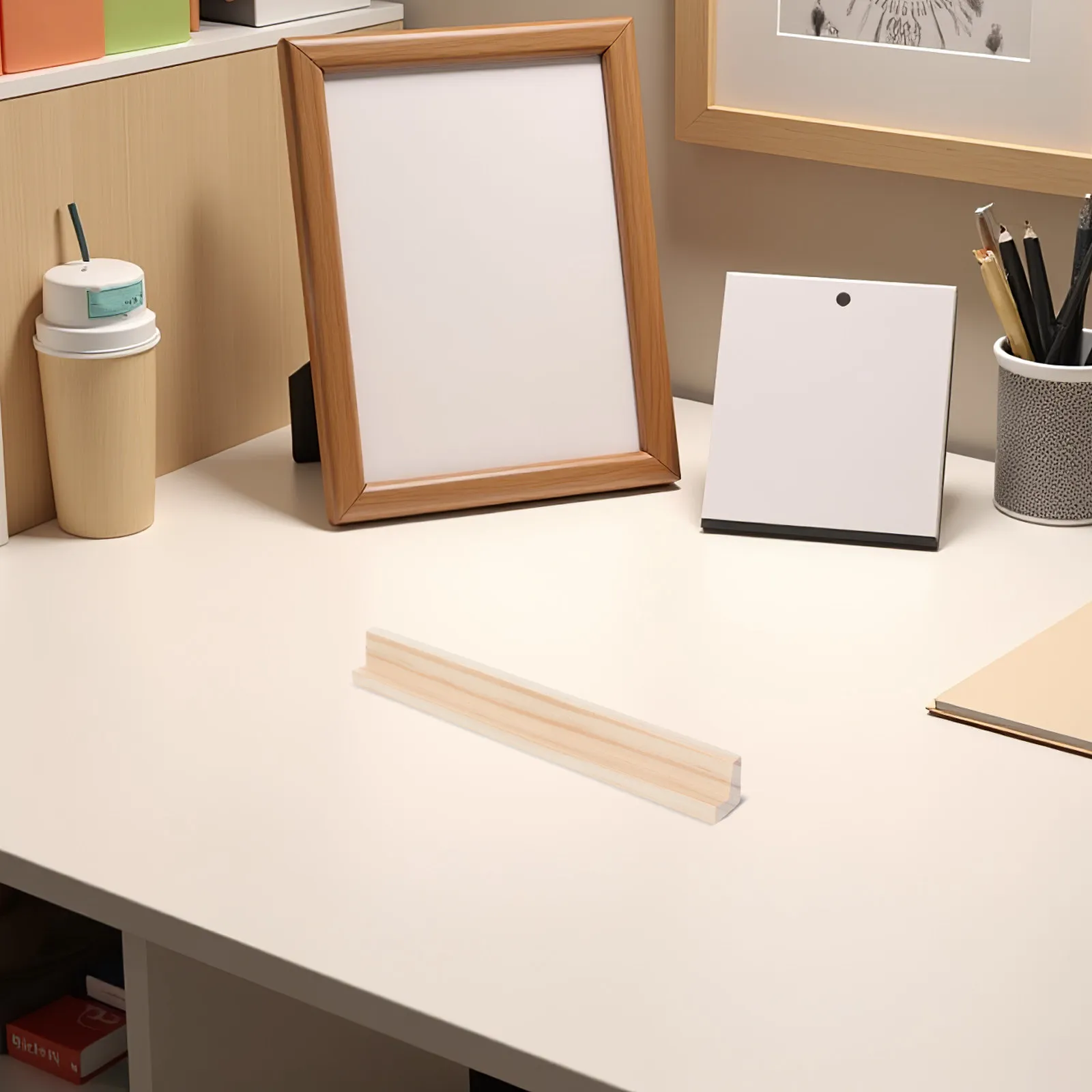 4 قطع من حوامل عرض خشبية ريفية لبلاط الدومينو، دعامات متينة بتصميم مدمج موفر للمساحة، منظم بتصميم طبيعي