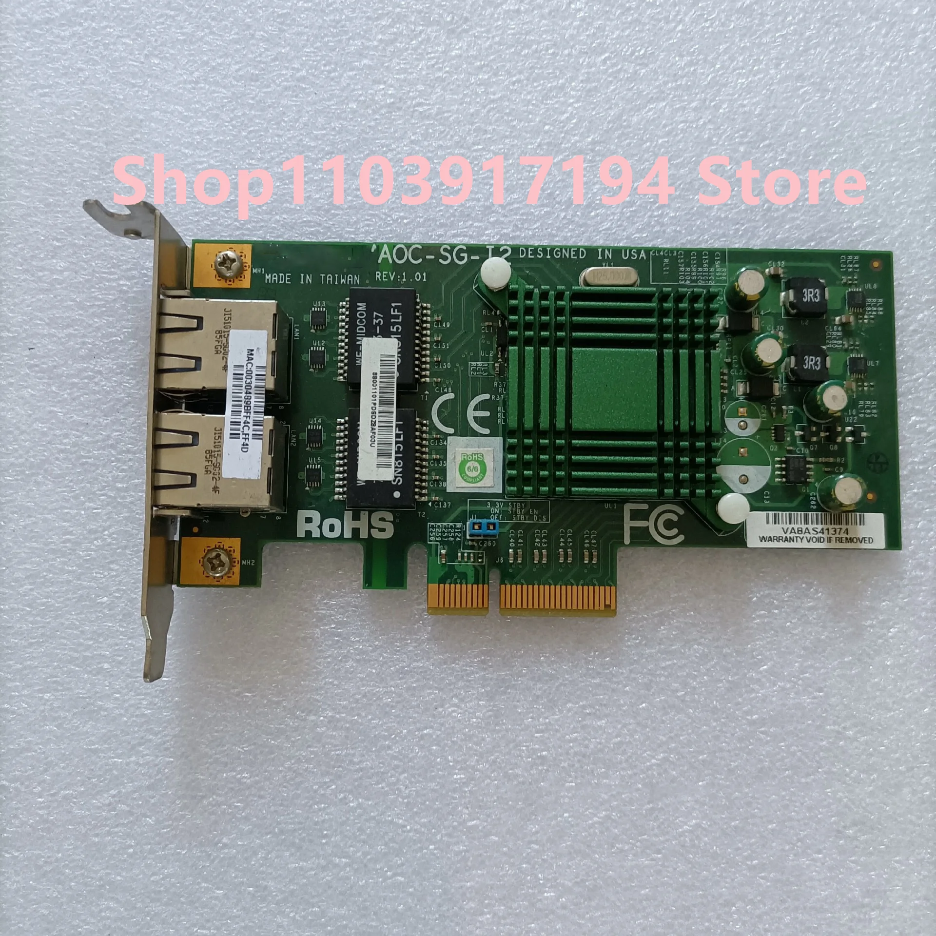 FOR Super AOC-SG-i2 Intel 82575EB PCI-E x4  Dual-port Gigabit Ethernet card