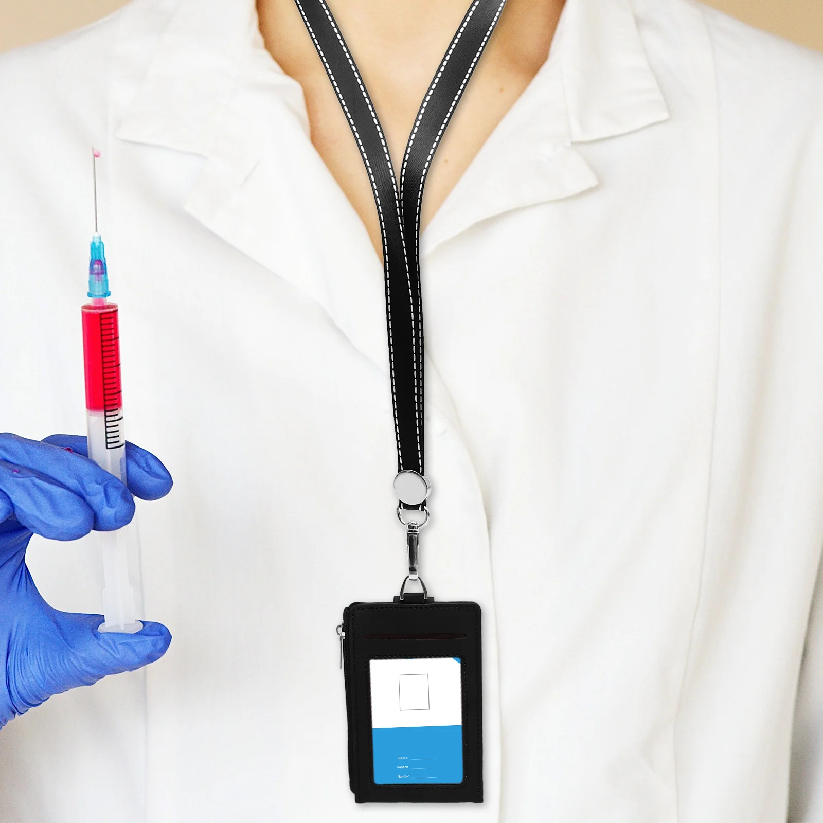 

Id Card Sleeve Multifunction Card Holder Anti-Scratch Case for Students Teachers Engineers Neck Badge Teacher Badge Holder